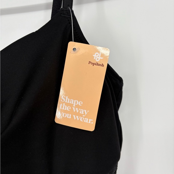 POPILUSH Shapewear Lace Inset Sculpting Mermaid Maxi Slip Dress - Picture 12 of 16